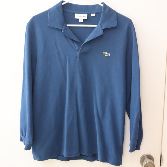 Lacoste Classic Fit Blue Long Sleeve Shirt size M - Picture 1 of 10